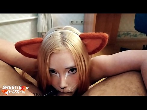 ❤️ Kitsune vale Dick ak kom nan bouch li ❌ Porno nan nou ☑